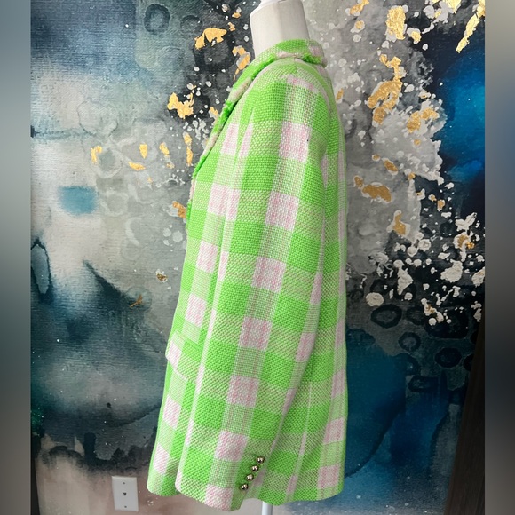MNG | Neon Green Checkered Blazer - Picture 14 of 14